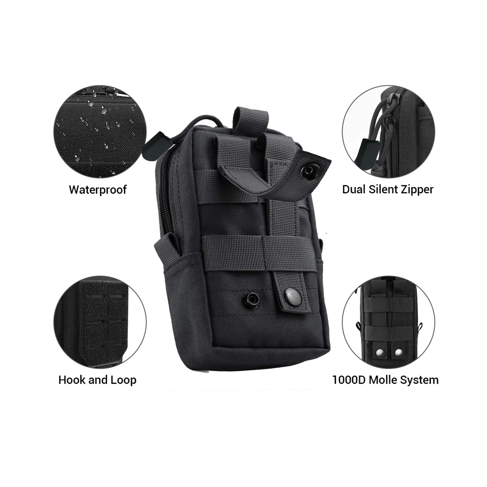 Tactical Molle Pouch Waist Bag - đánh giá và giá Phone Accessories Men