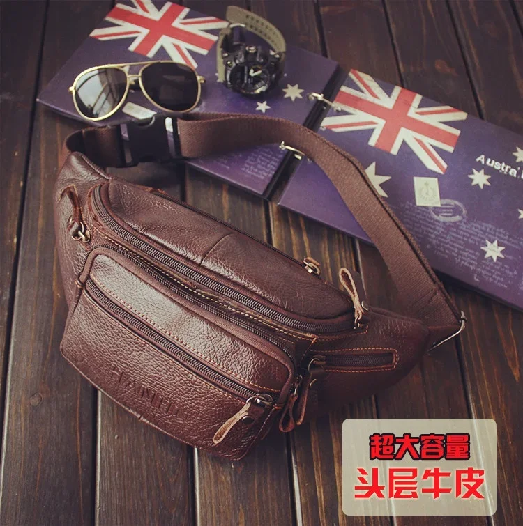 Genuine Cowhide Leather Waist  - đánh giá và giá Phone Accessories Men