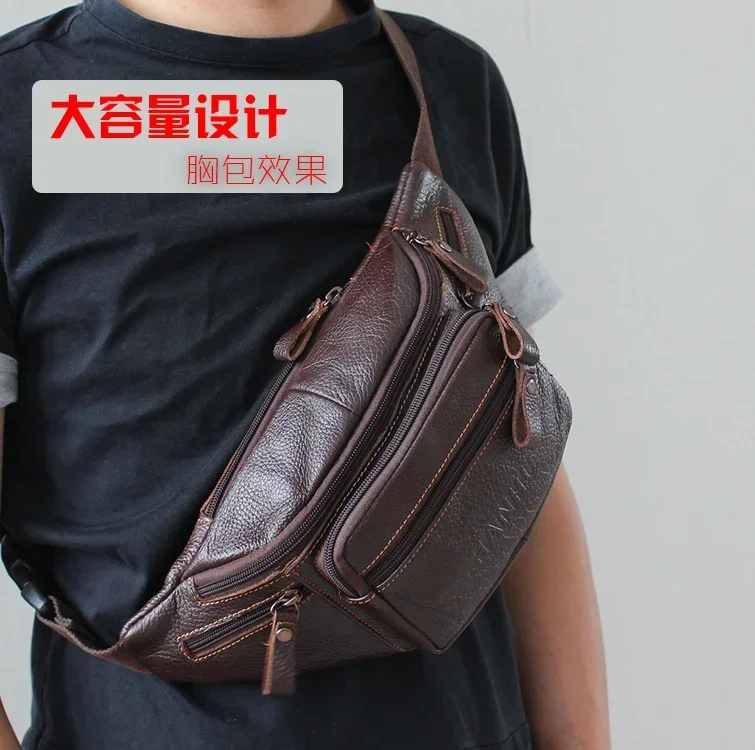 Genuine Cowhide Leather Waist  - đánh giá và giá Phone Accessories Men