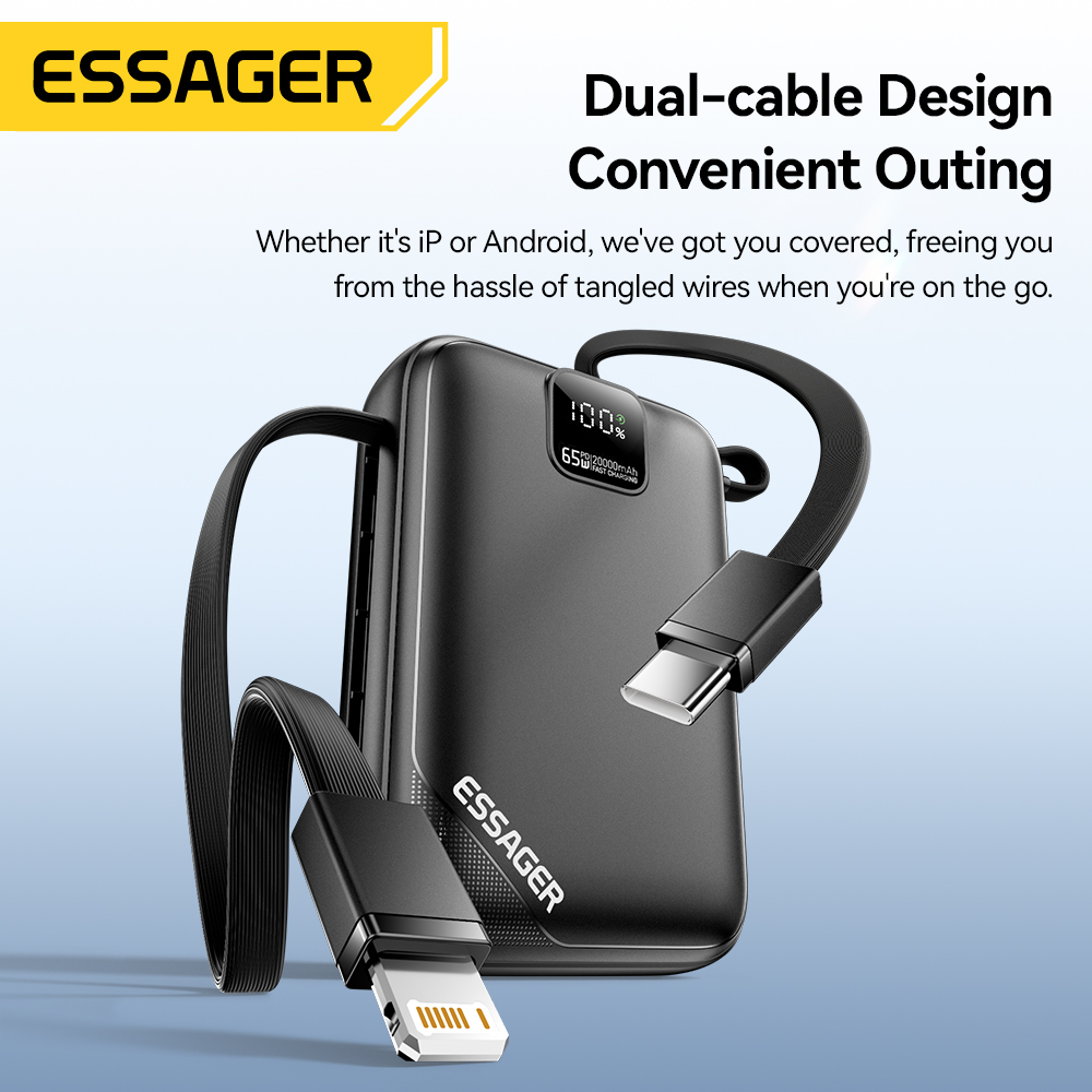 Essager 65W 20000mAh Power Ban - đánh giá và giá Portable Charger 20000Mah