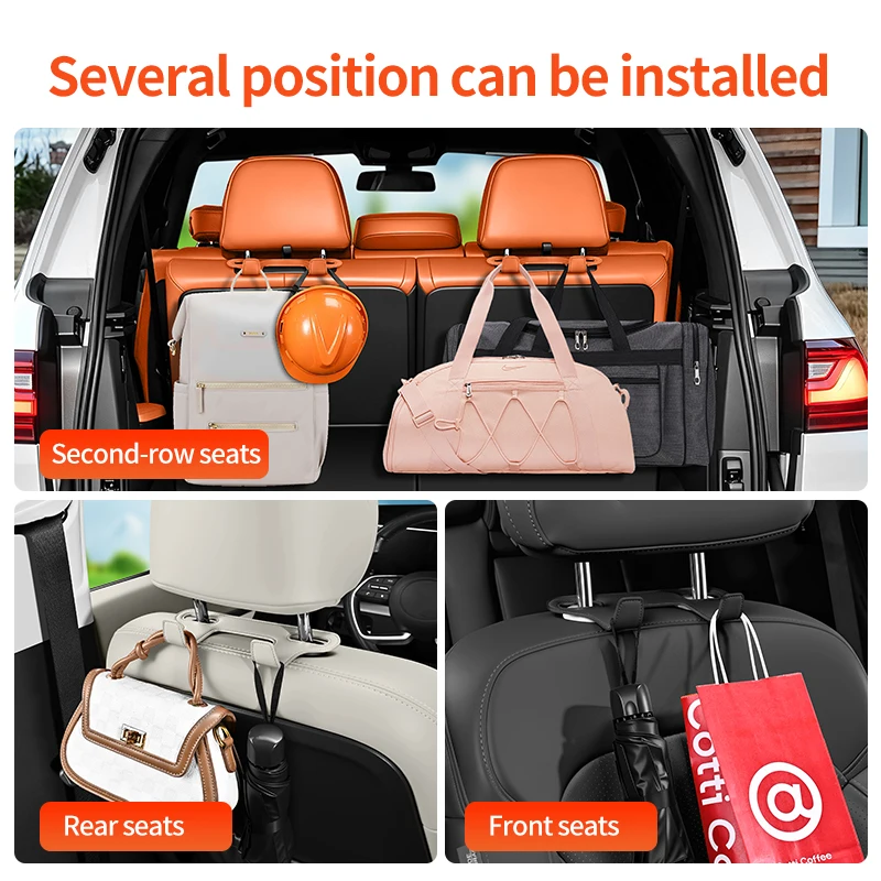 2‑in‑1 Car Headrest Double Hoo - đánh giá và giá Phone Accessories Hooks